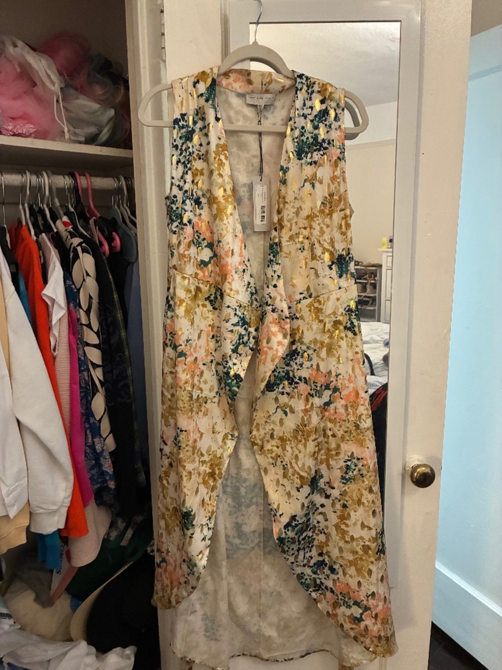 NWT never fully dressed gold spackle dress